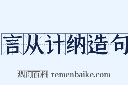 言从计纳造句是什么意思的图片
